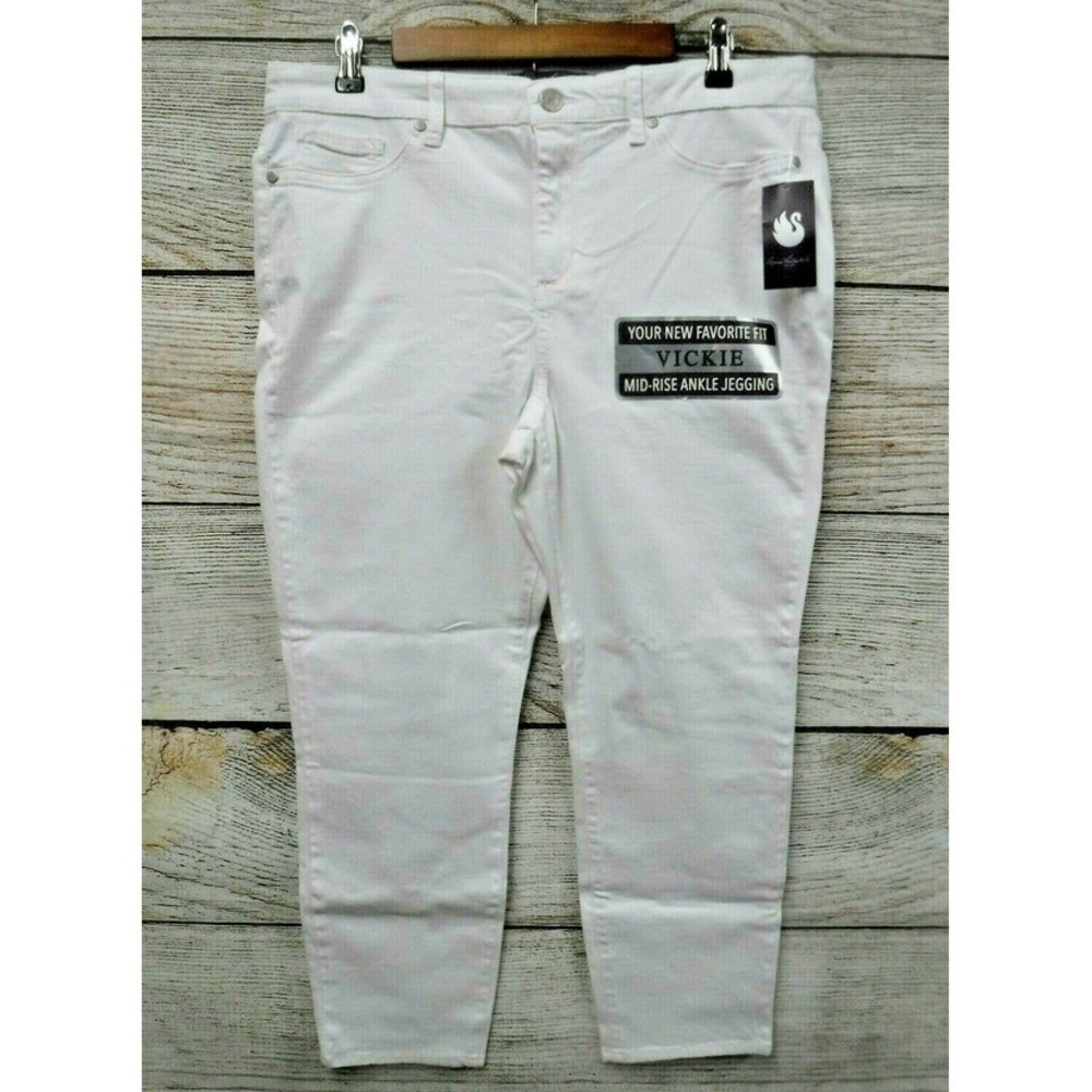 Gloria Vanderbilt Stretch Jeans Womens 14P Vickie Mid Rise Ankle Jegging New